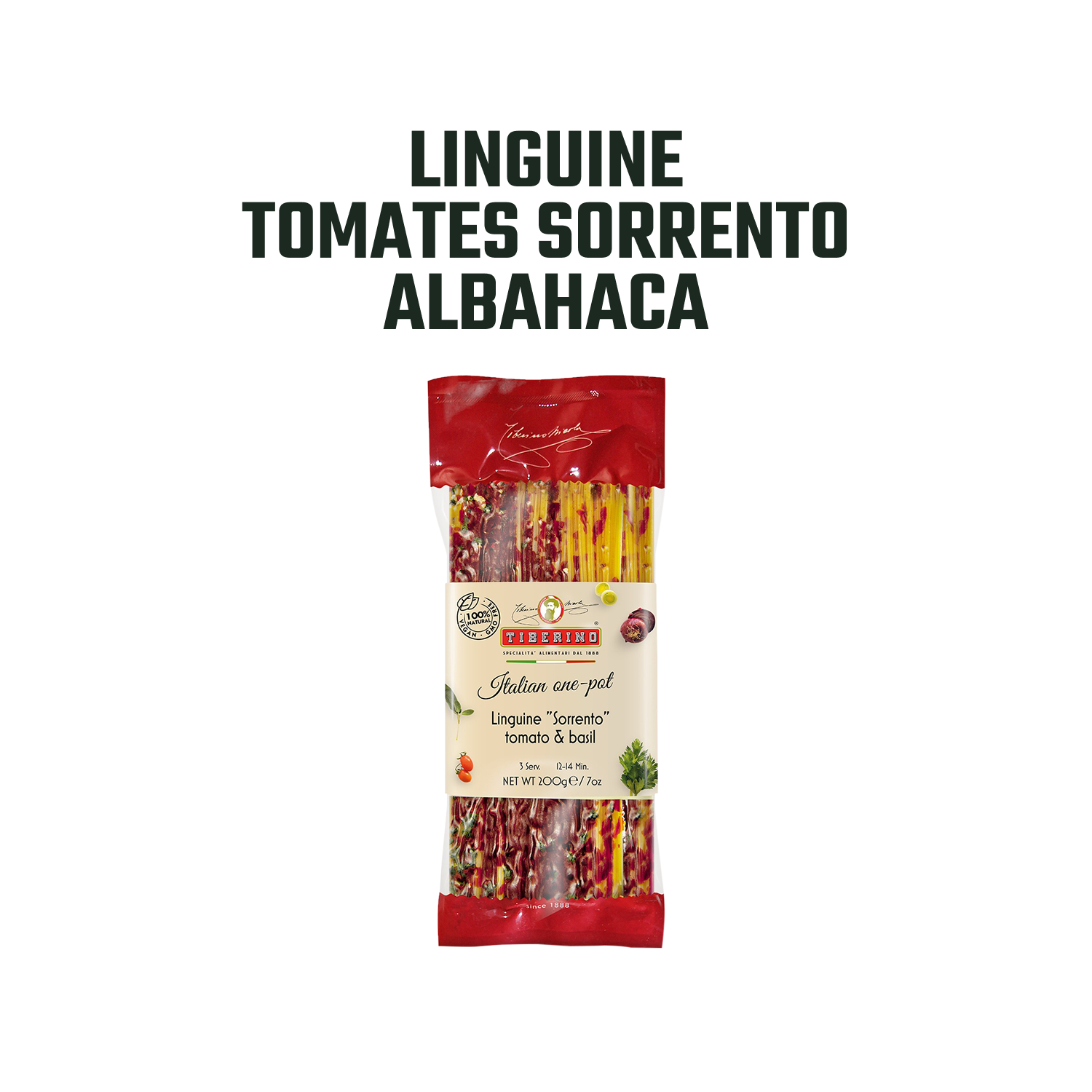  Pasta Linguini de Tomate Albahaca  Tiberino -  200 gr-2