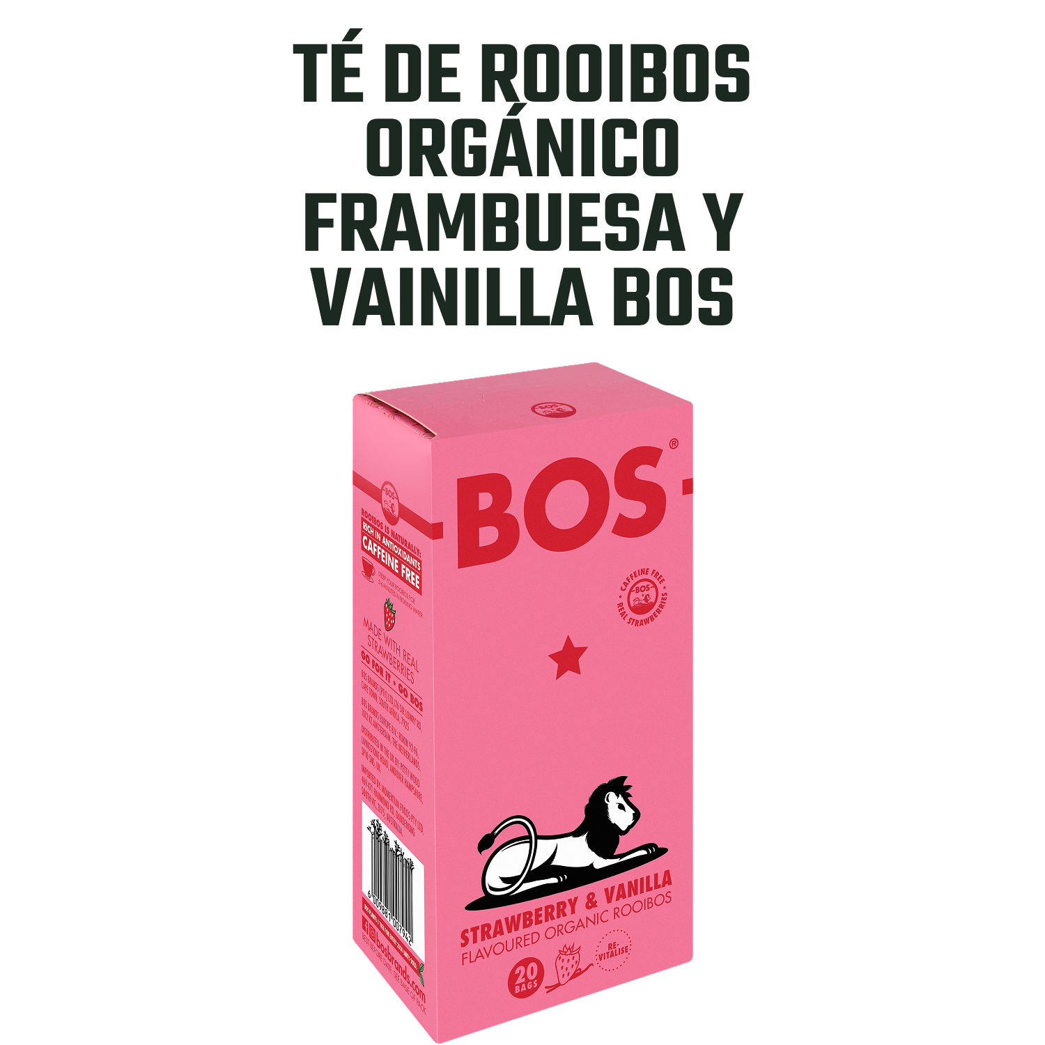 Té Rooibos Orgánico Frutilla y Vainilla BOS Caja 1 x 50 gr-2