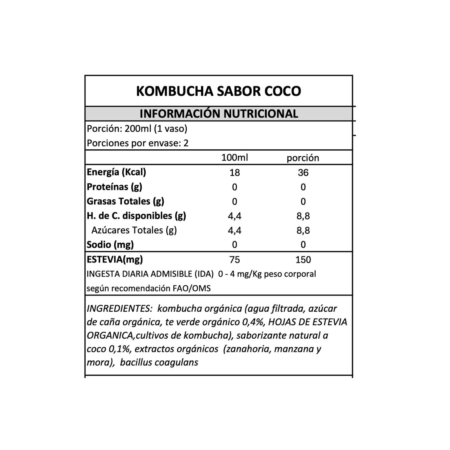 Kombucha Coco Gutsy Captain - 400 ml-4