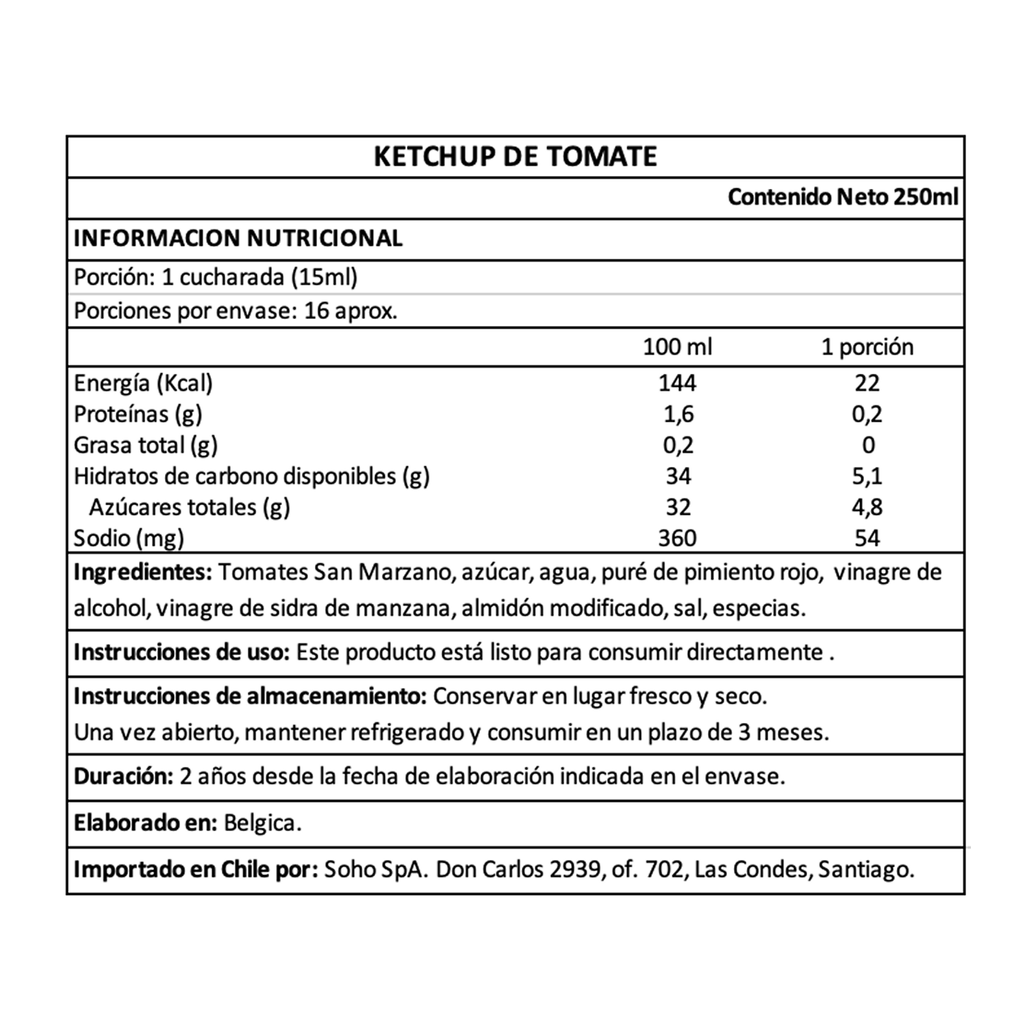 Ketchup de Tomate Belberry 1 x 250 ml-4