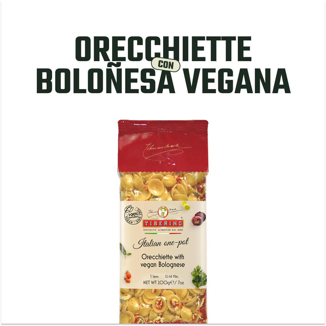 Pasta Orecchiette con Boloñesa Vegana Tiberino - 200 gr-2