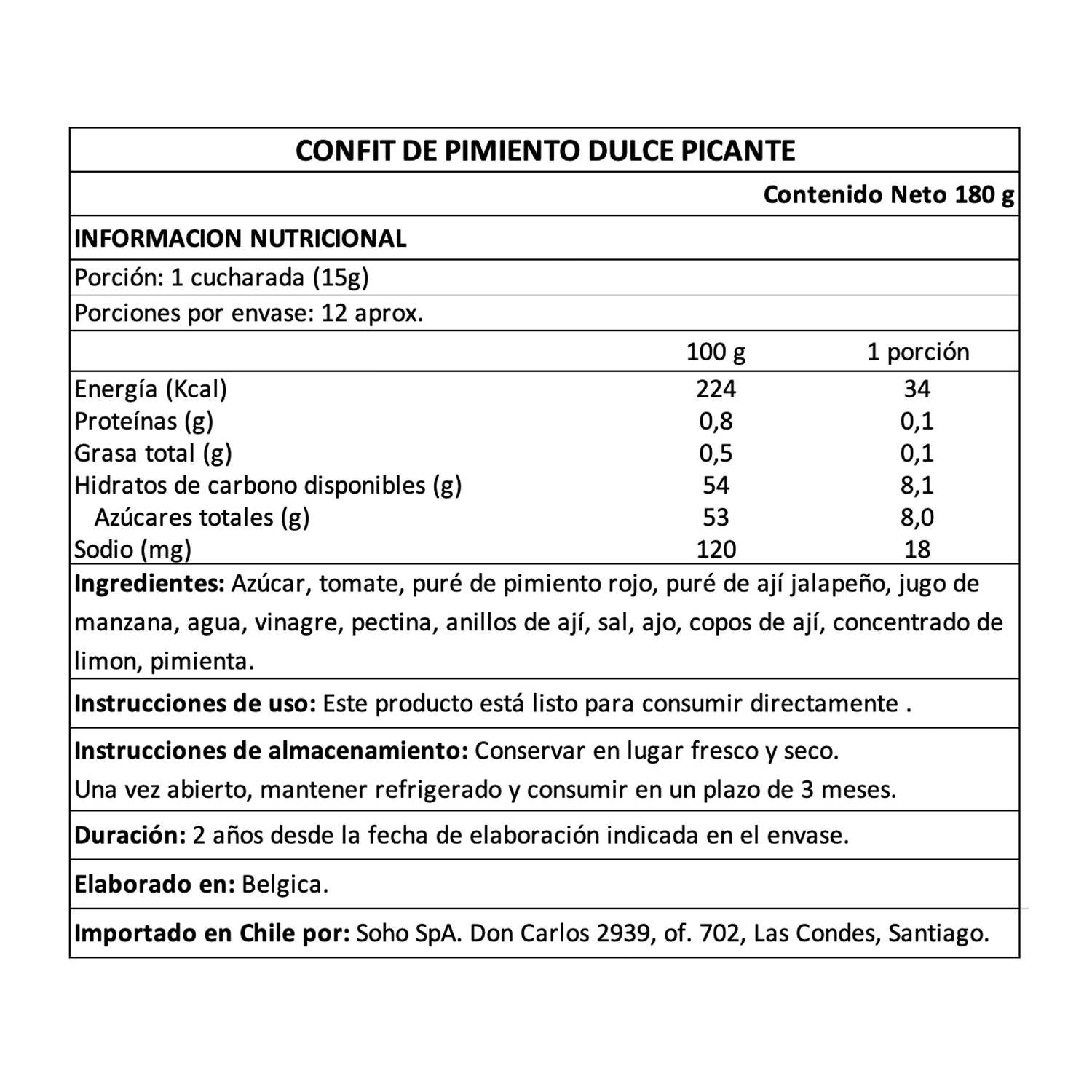 Confit Chile Dulce Belberry 1 x 180 gr-3
