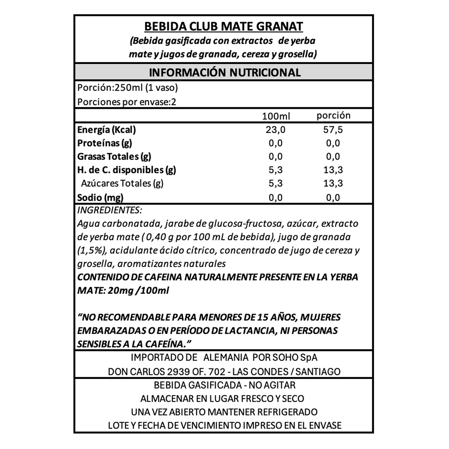 Bebida Mate Granada Club Mate 1 x 500 ml-4