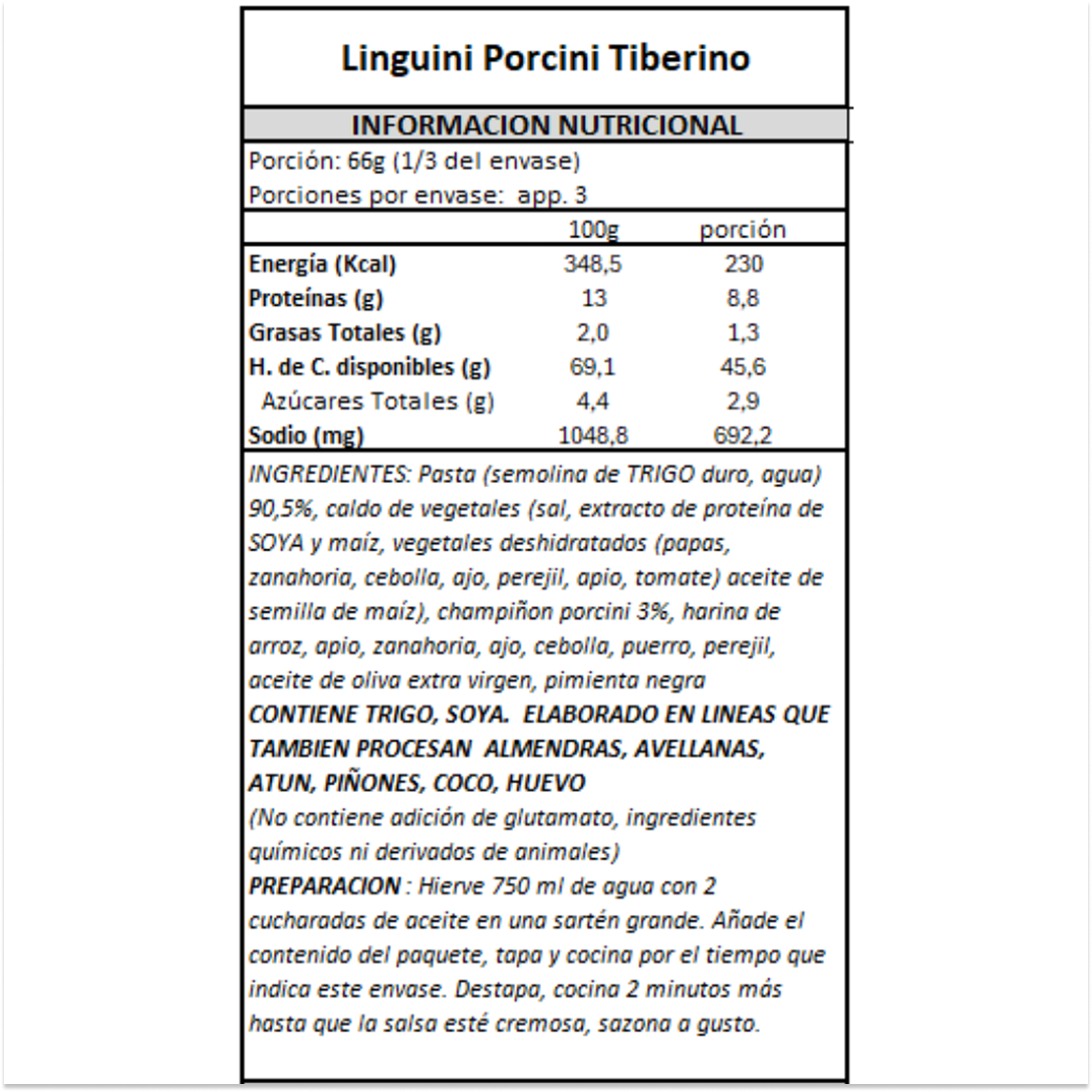 Pasta Linguini con Hongos Porcini Tiberino - 200 gr-4