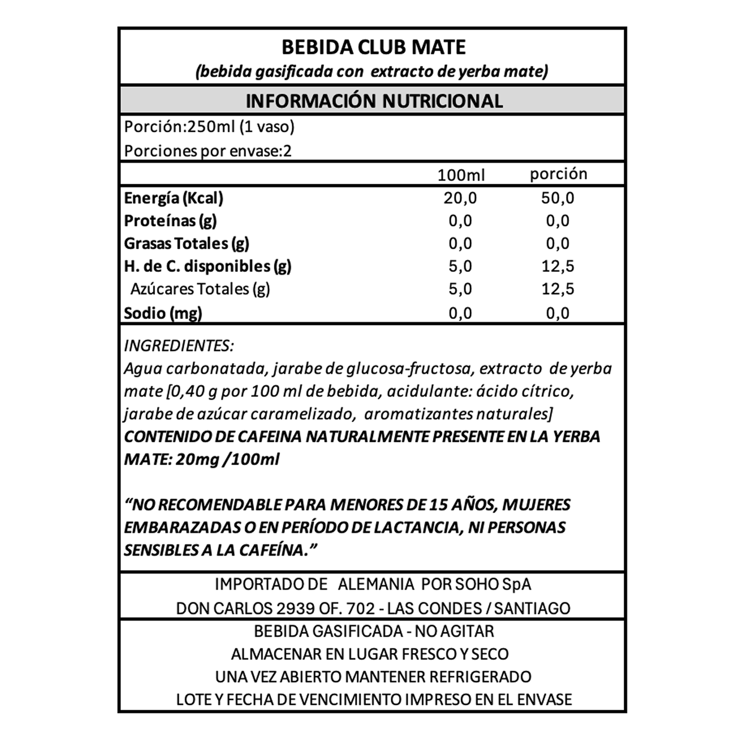 Bebida Mate Natural Club Mate 1 x 500 ml-4