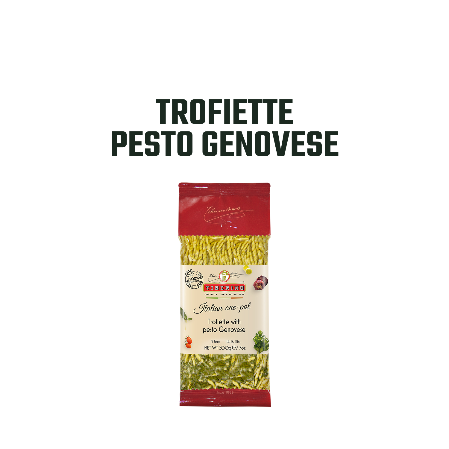Pasta Trofiette con Pesto Genovese Tiberino - 200 gr-2
