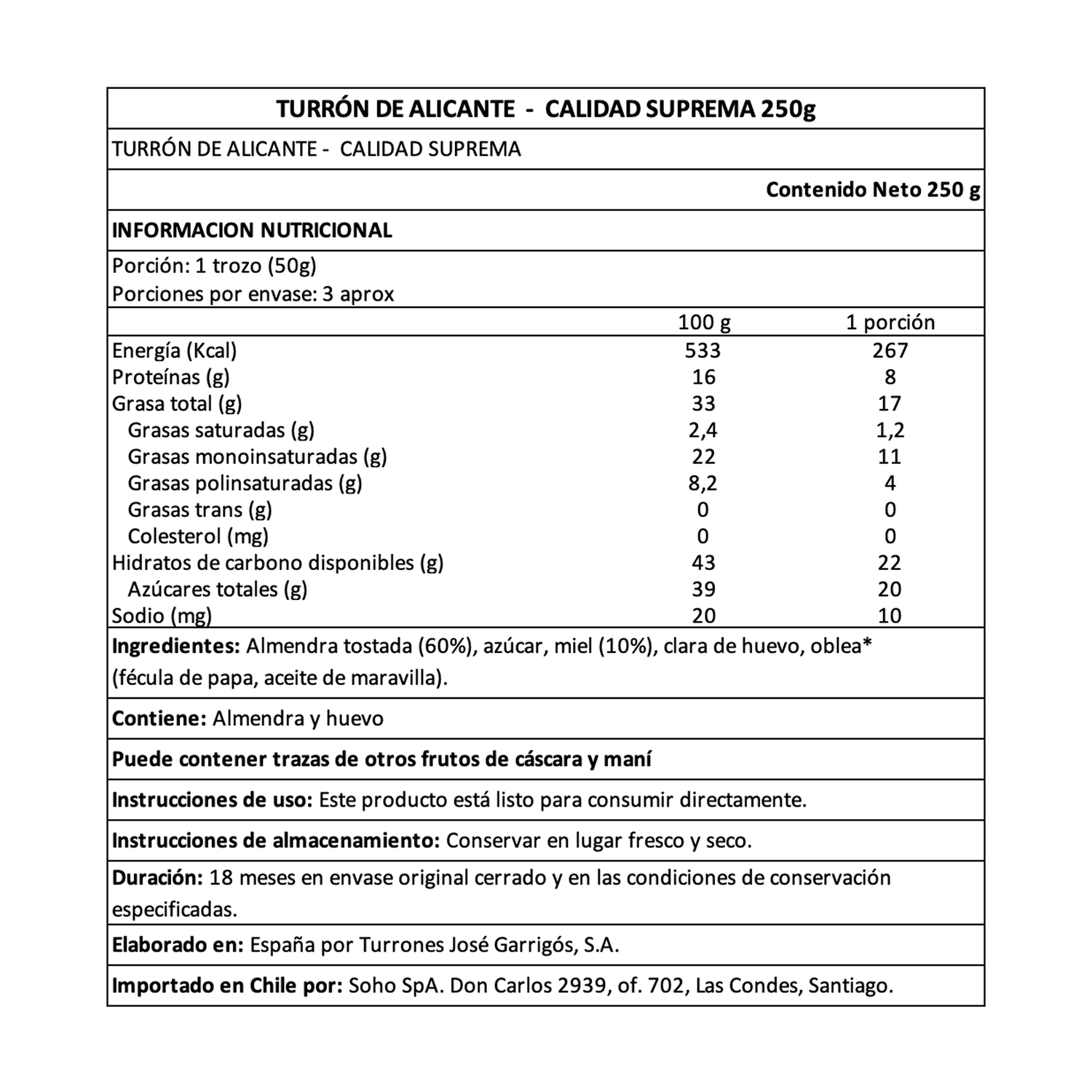 Turrón de Alicante El Antiguo 1 x 250 gr-4