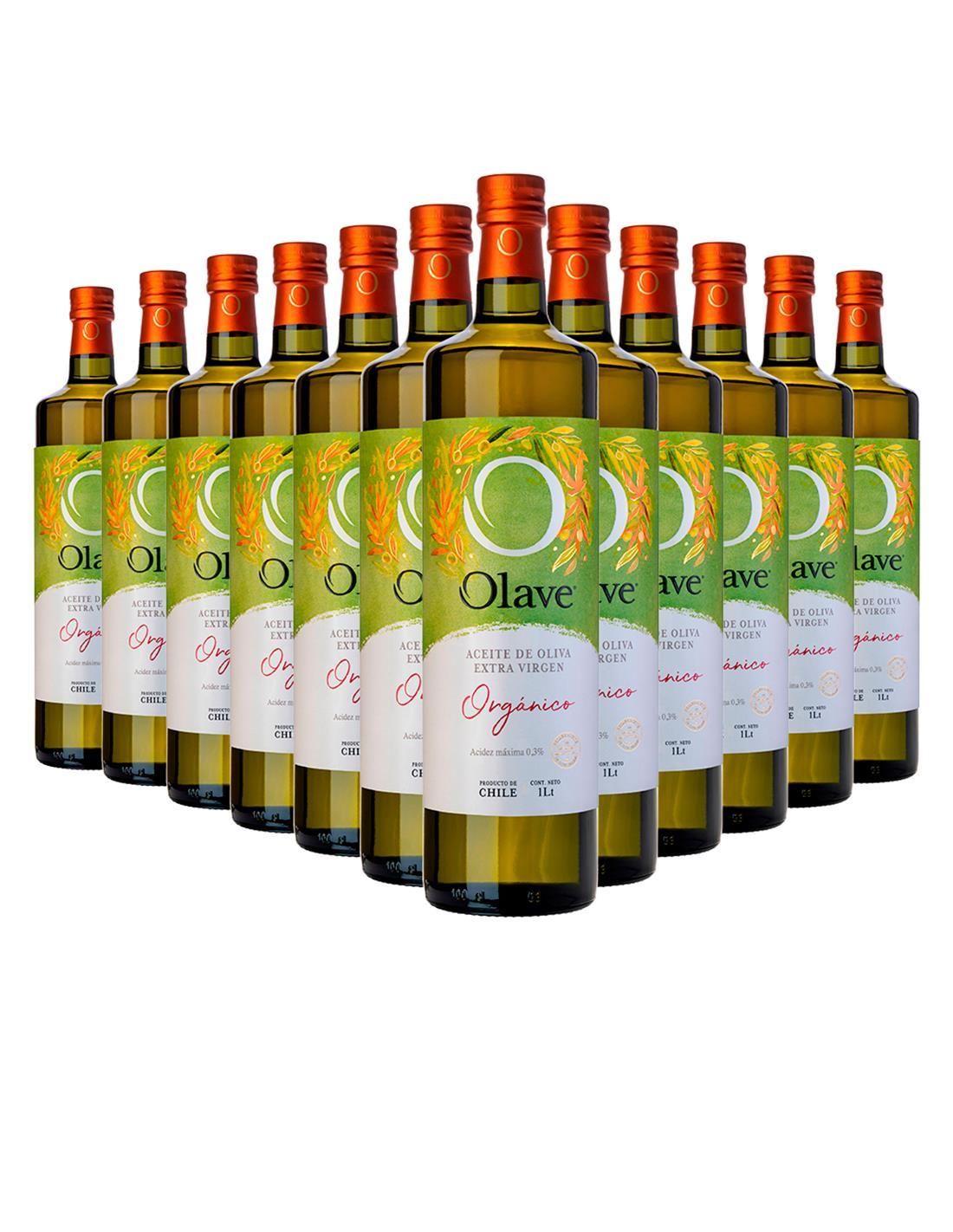 Aceite de Oliva extra virgen Olave Organico 12 x 1000 ml-0