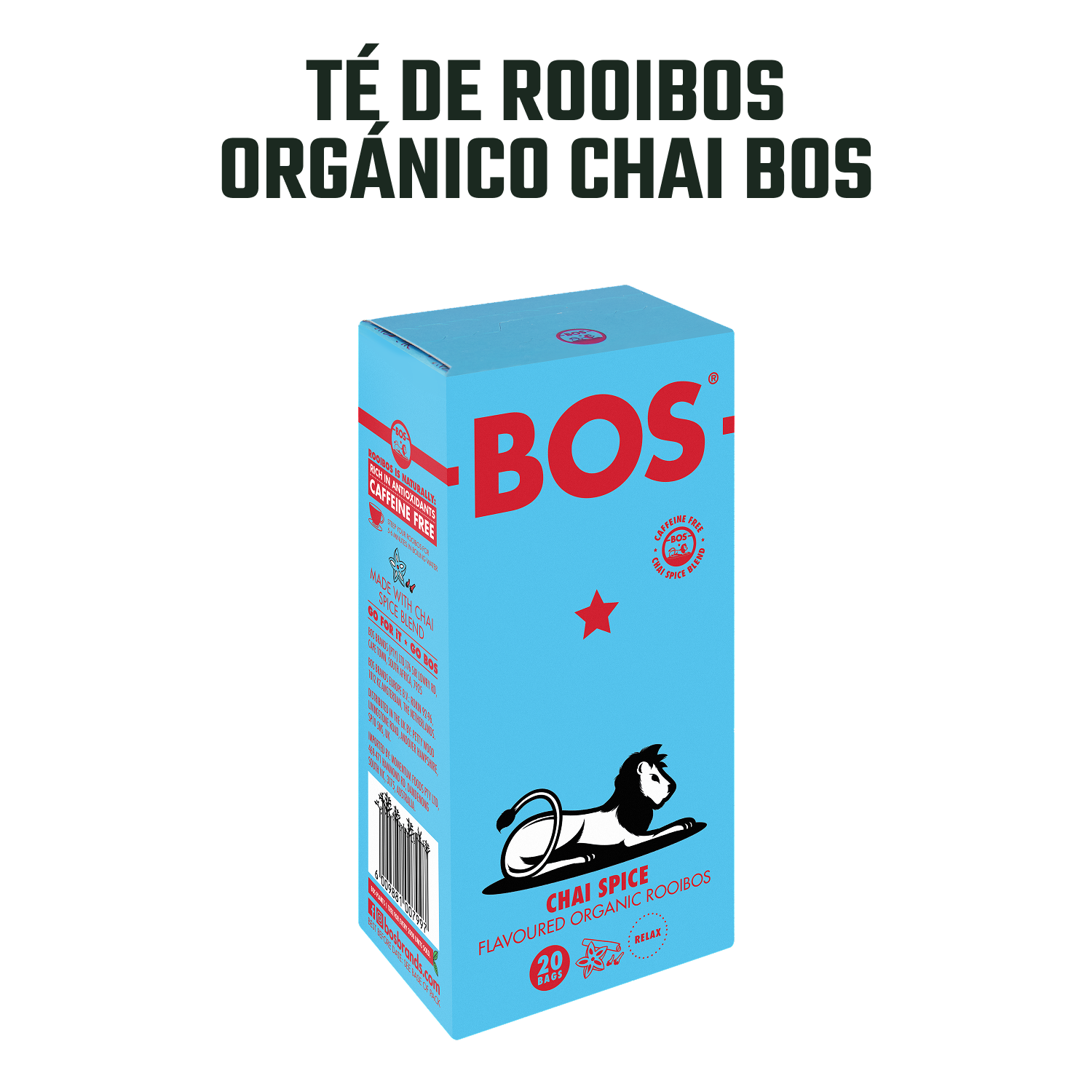 Té de Rooibos Orgánico Chai BOS (Caja 20 bolsitas) 1 x 50 gr-2