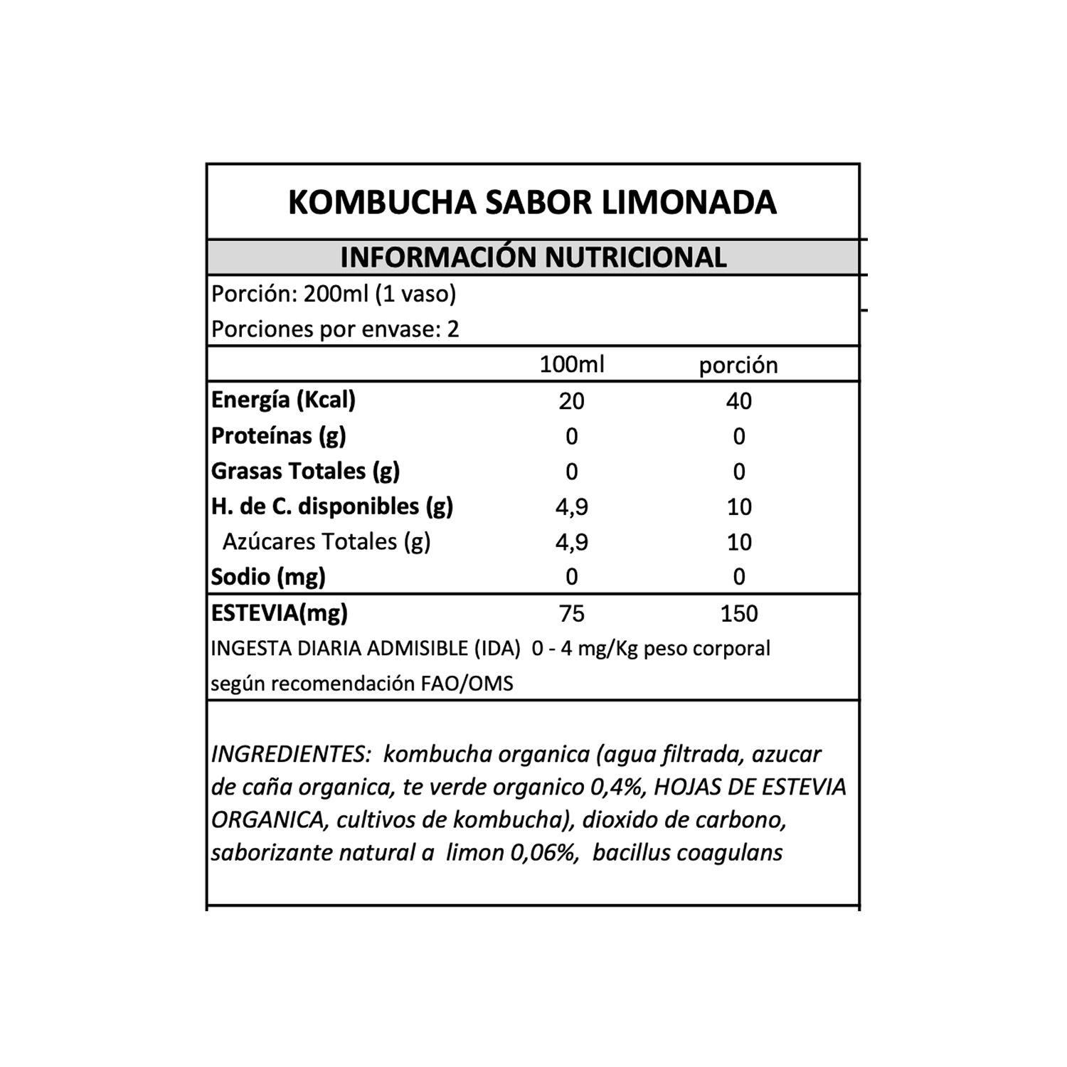 Kombucha Limonada Gutsy Captain - 400 ml -4