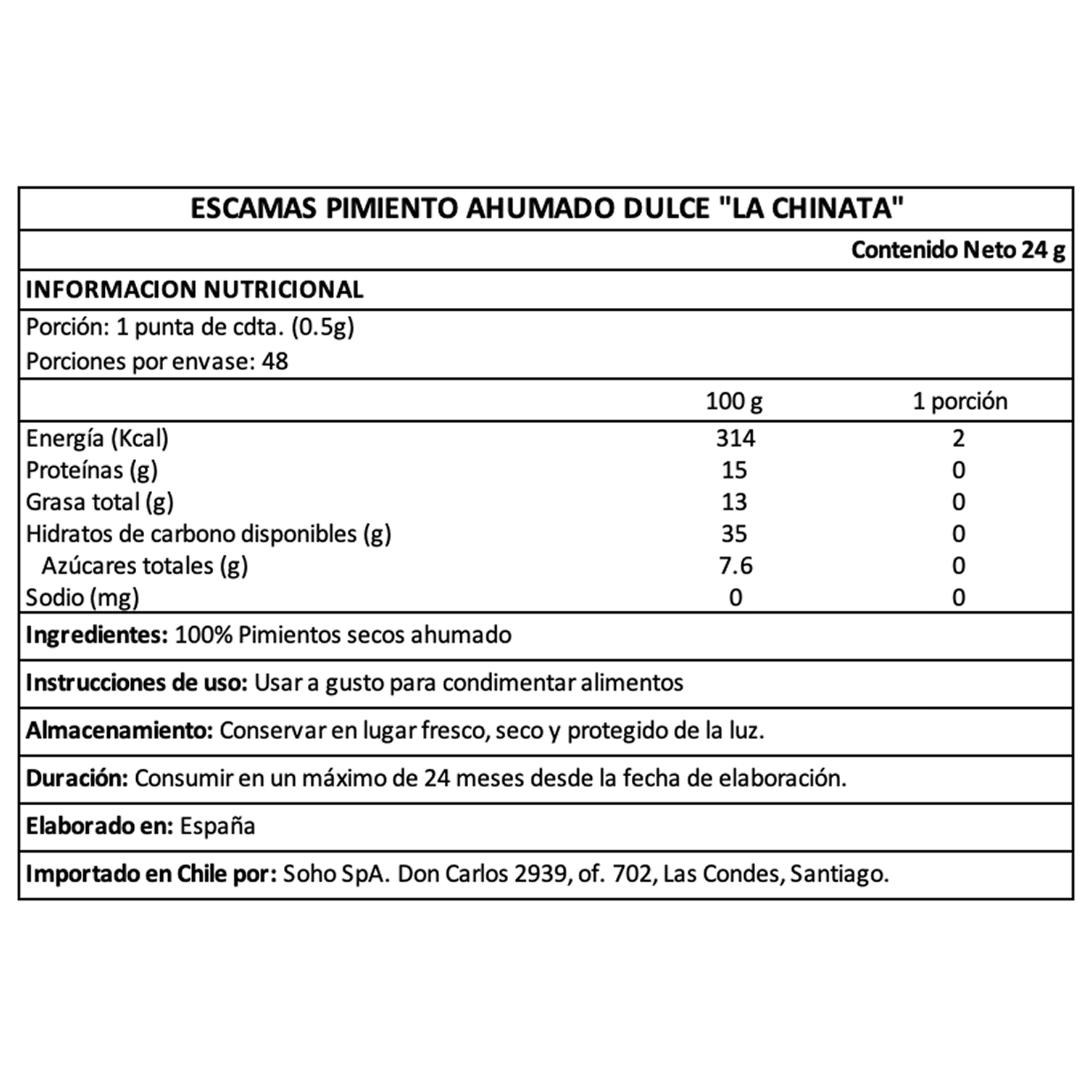 La Chinata Escamas Pimiento Ahumado Dulce molinillo 1 x 24 gr-4
