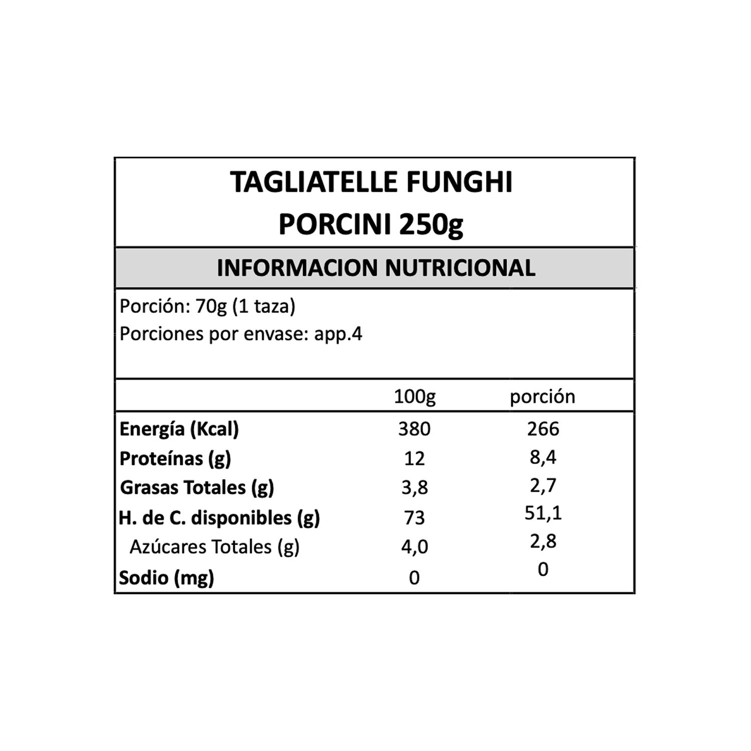 Pasta Tagliatelle de Hongos Porcini Gran Cucina - 250 gr-4