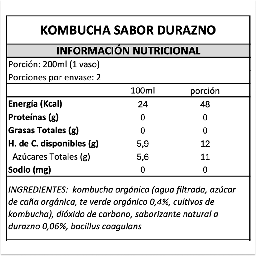 Kombucha Durazno Gutsy Captain - 400 ml -4