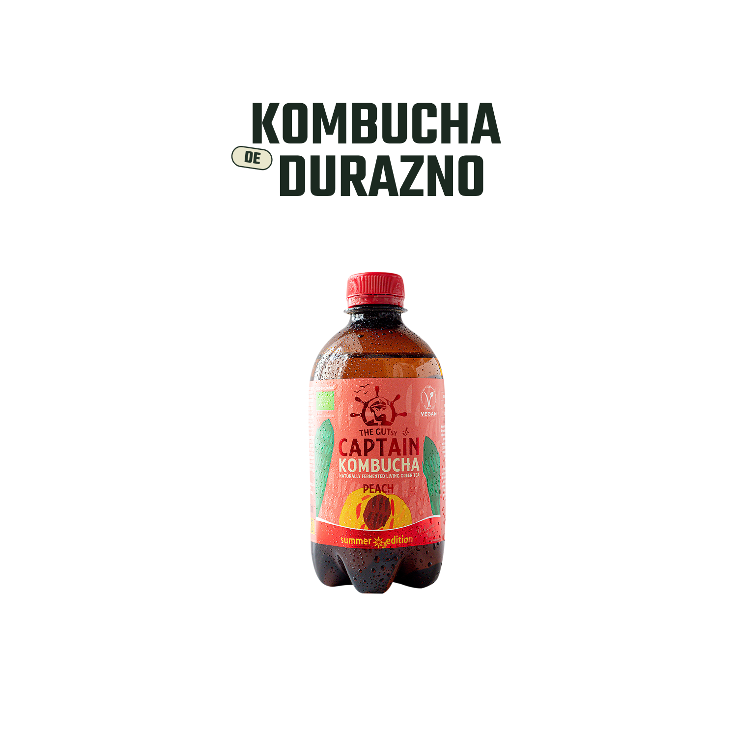 Kombucha Durazno Gutsy Captain - 400 ml -2