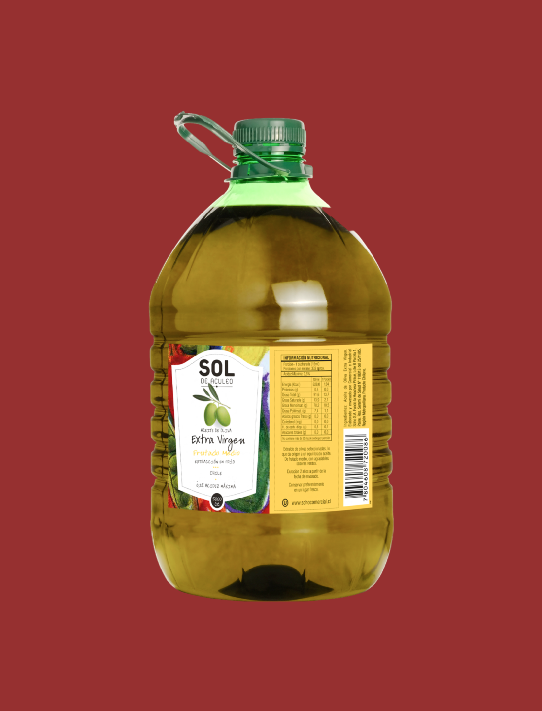 Aceite de Oliva extra virgen Sol de Aculeo Blend 4 x 5000 ml-3