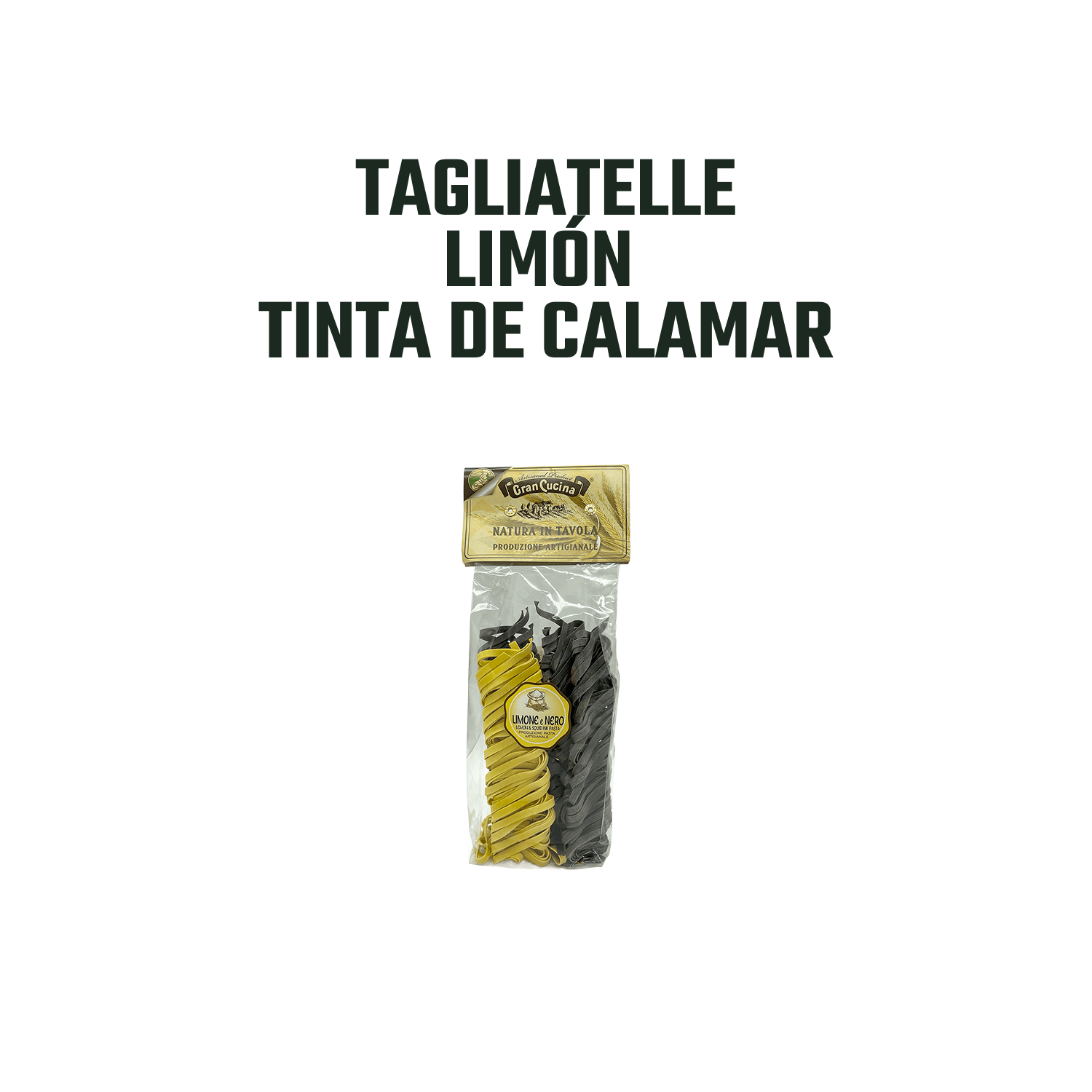 Tagliatelle Limón y Tinta de Calamar Gran Cucina - 250 gr-2