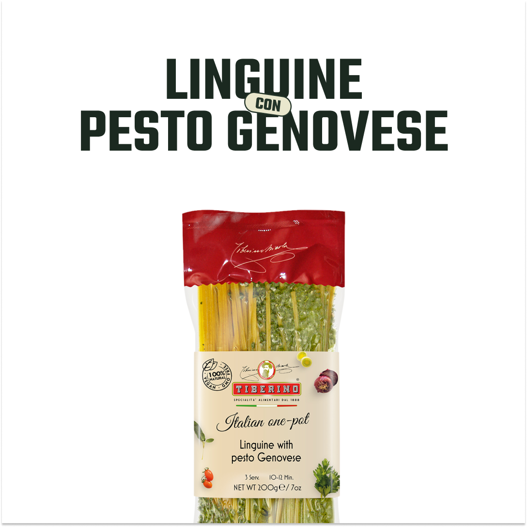 Pasta Linguini con Pesto de Albahaca Tiberino - 200 gr-2