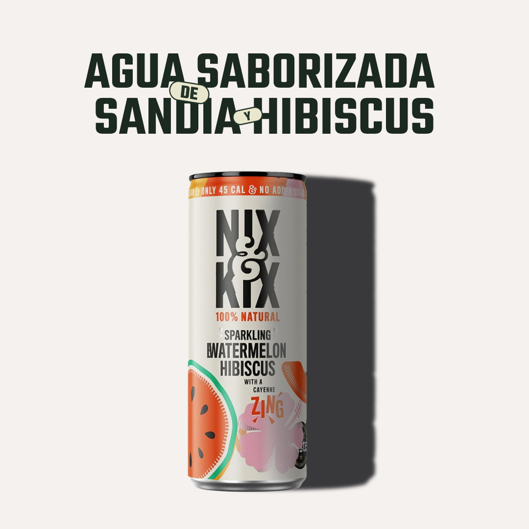 Agua Saborizada Sandía y Hibisco Nix & Kix - 250 ml-2