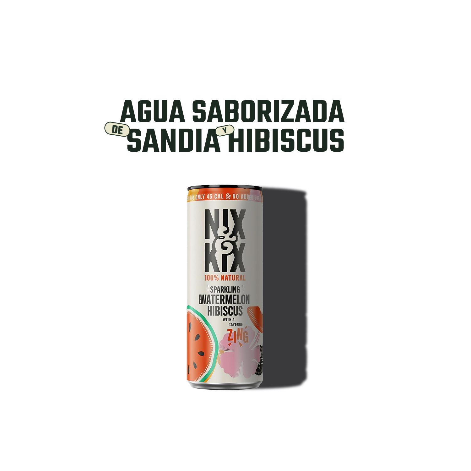 Agua Saborizada Sandía y Hibisco Nix & Kix - 250 ml-2