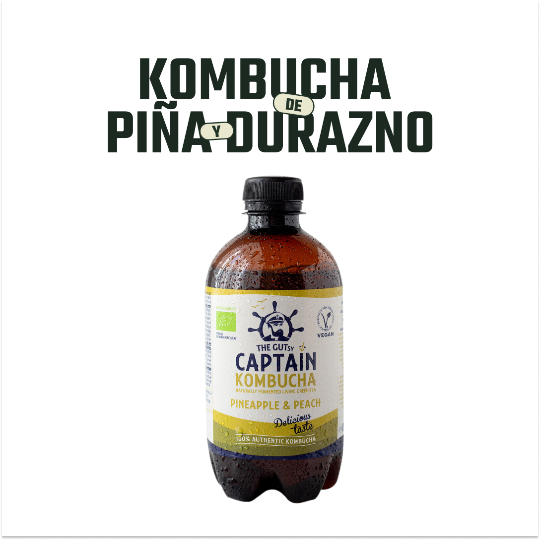 Kombucha Piña Durazno Gutsy Captain - 400 ml -2
