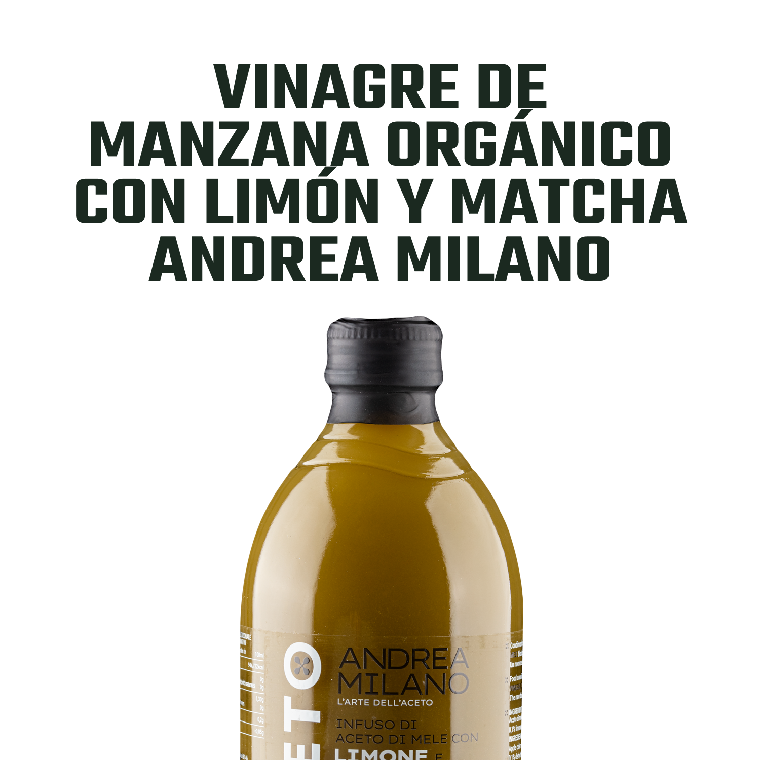 Vinagre Manzana Org. Limón y Matcha Andrea Milano 1x500ml-2