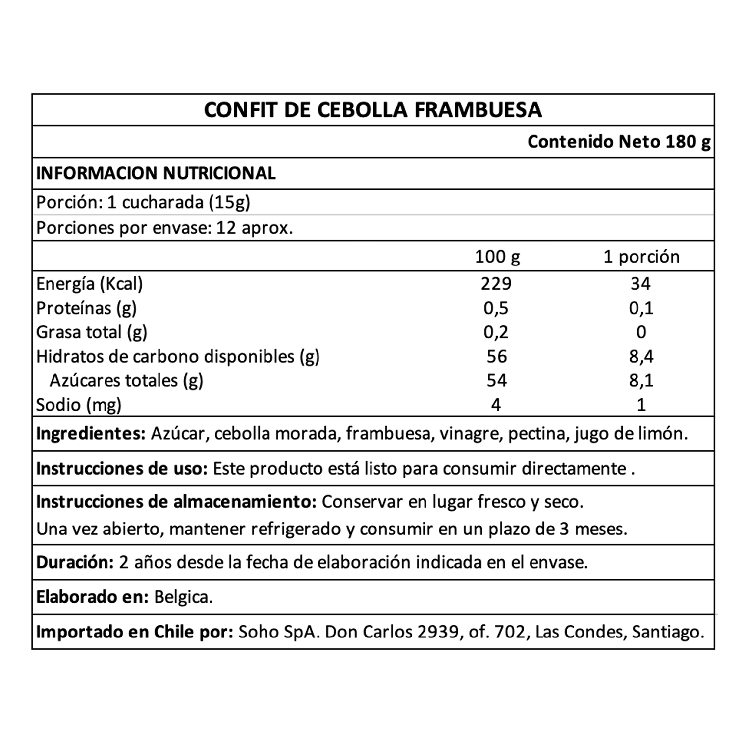 Confit Cebolla y Frambuesa Belberry 1 x 180 gr-3