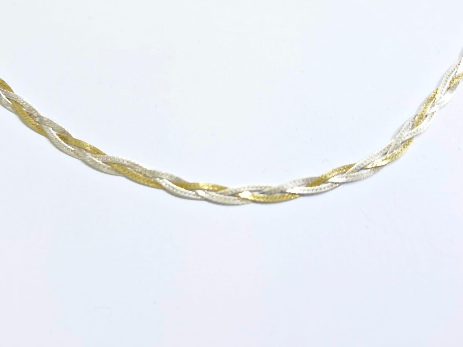 Gargantilla Trenza Oro y Plata 925-1