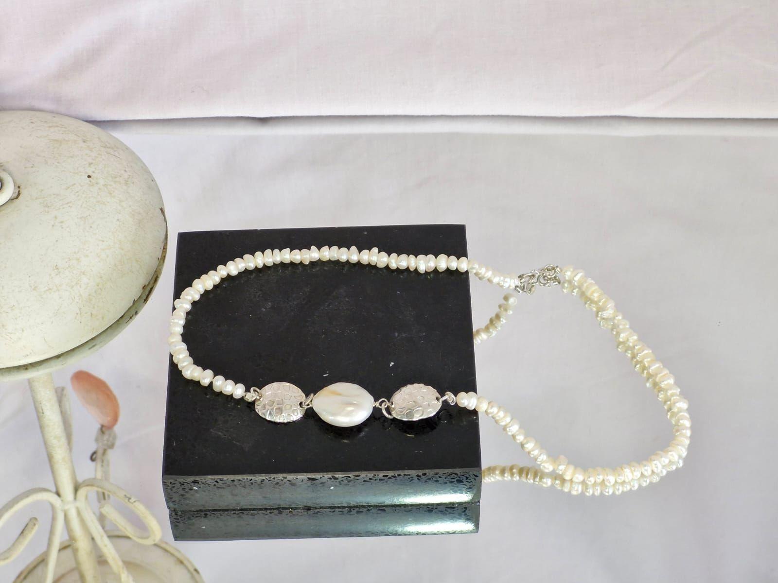 Collar Perla Ostra Natural Plata 925-2