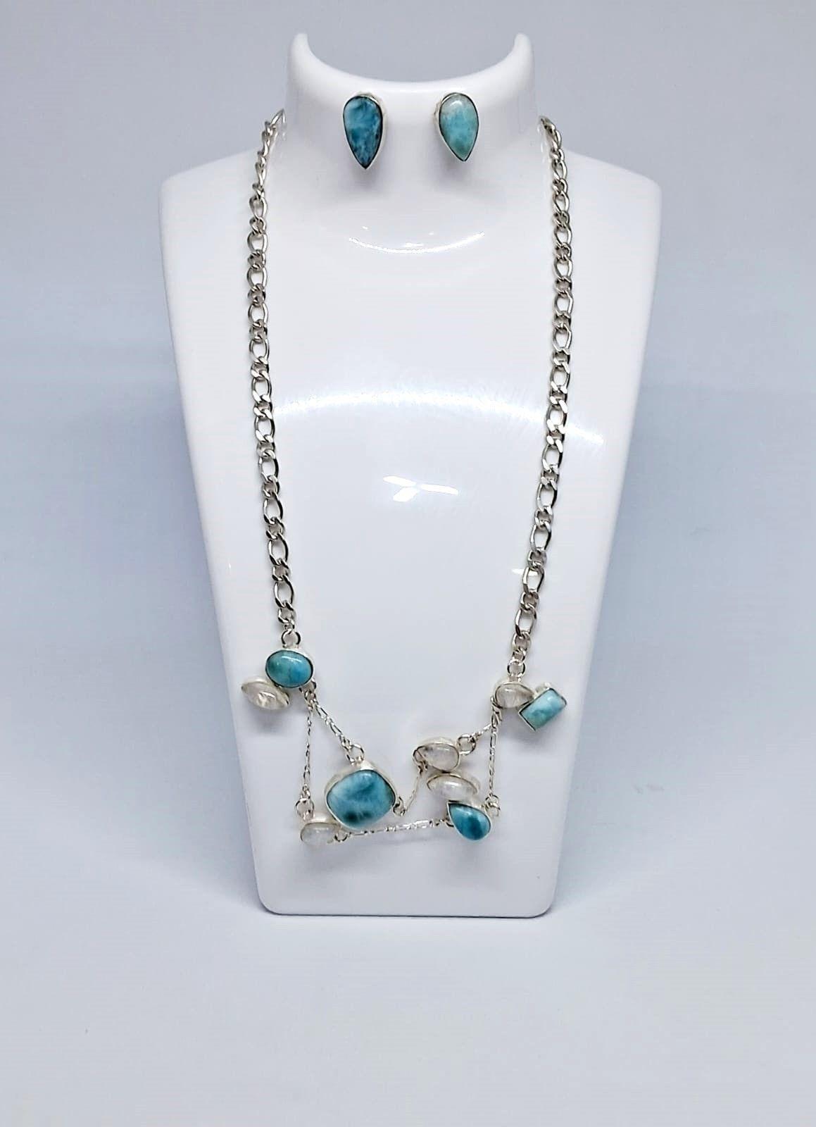 Collar Gotas Turquesa Plata 925-2
