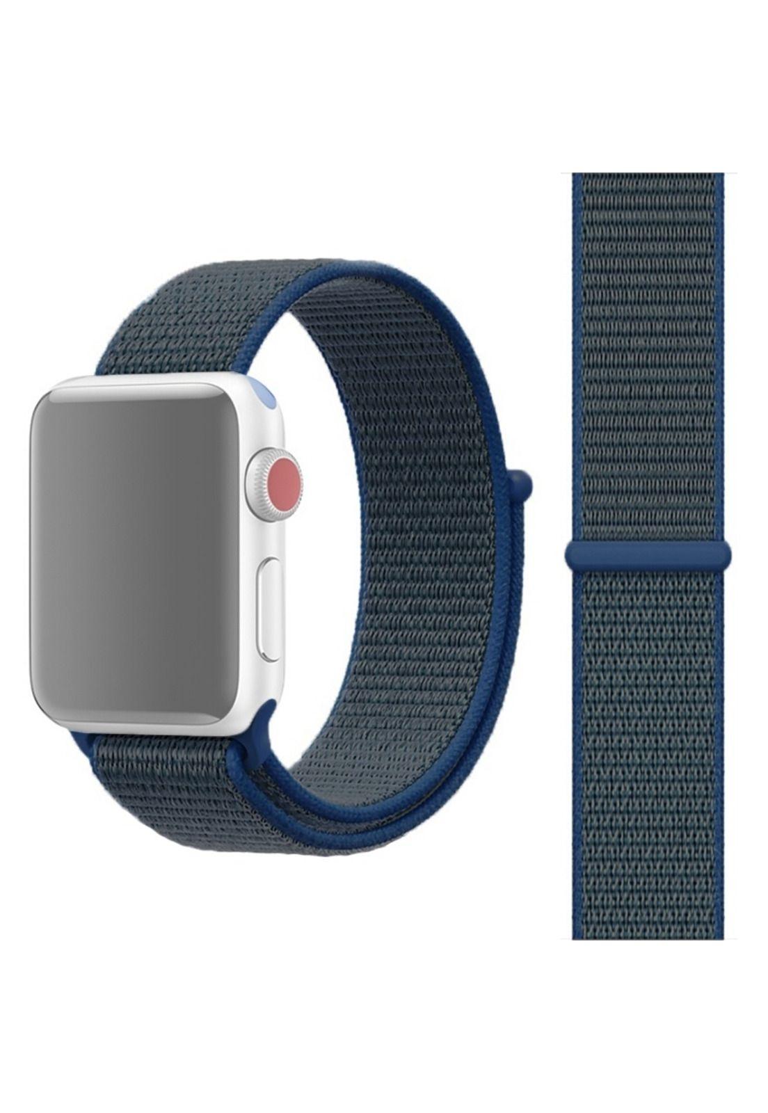 Correa para Apple Watch 42 y 44mm, Con Velcro. Azul-0