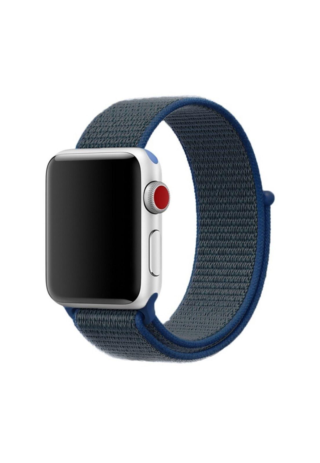 Correa para Apple Watch 42 y 44mm, Con Velcro. Azul-1