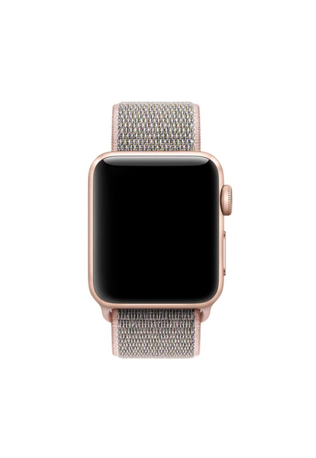 Correa para Apple Watch 42 y 44mm, Con Velcro. Rosado-2