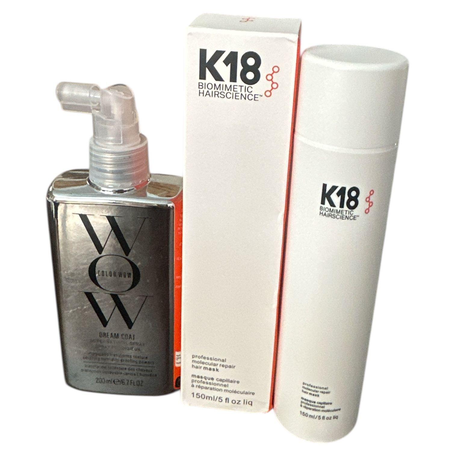 SET CAPILAR  WOW DREAM COAT SPRAY 200ml + TRATAMIENTO K18 150cc-0