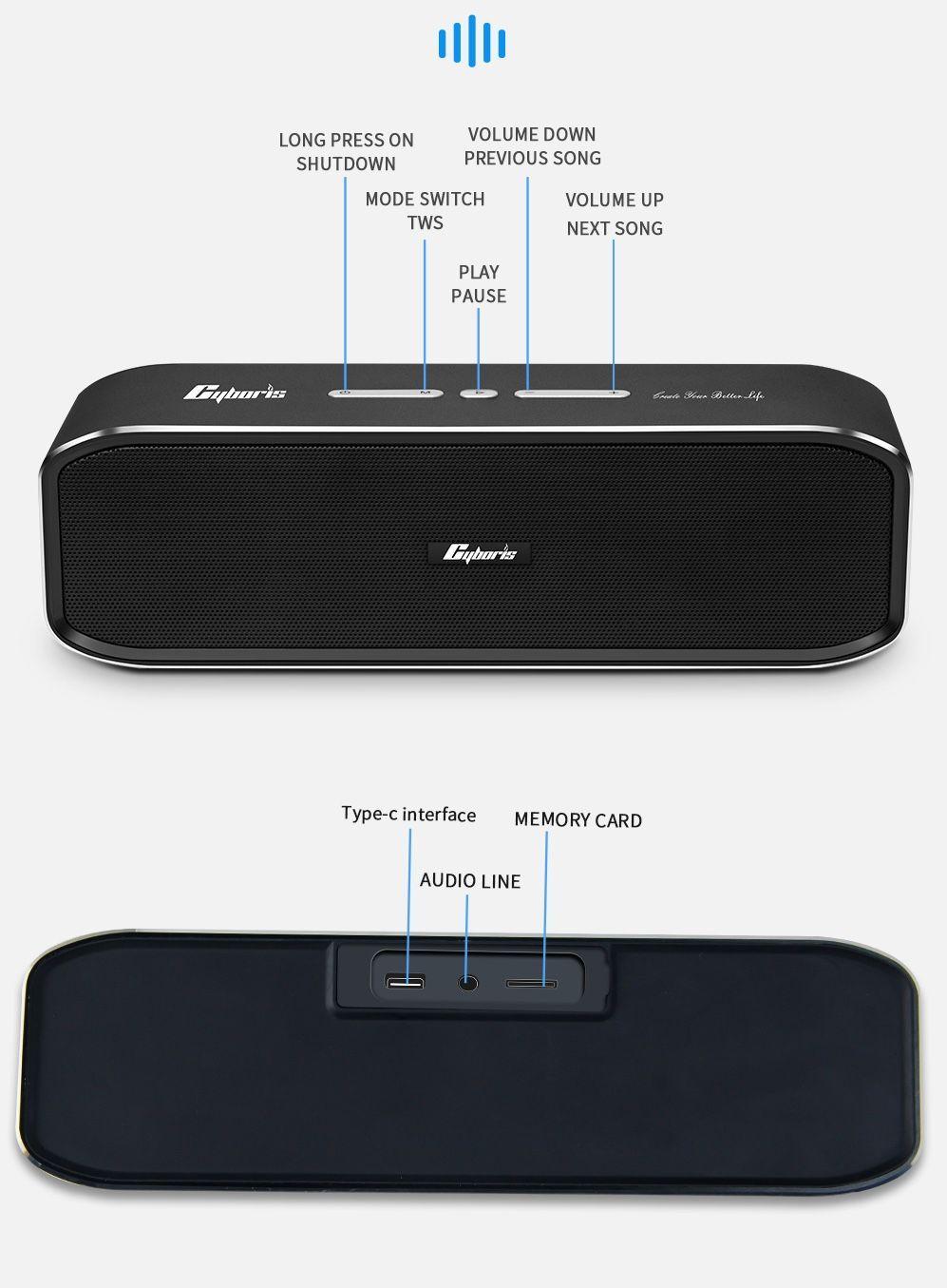 Parlante Bluetooth Cyboris T11 - 30W-2