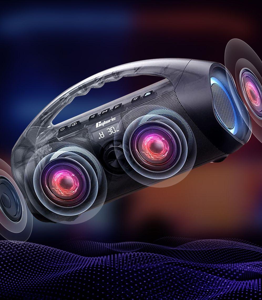 Parlante Karaoke Bluetooth Cyboris F29 120W-4