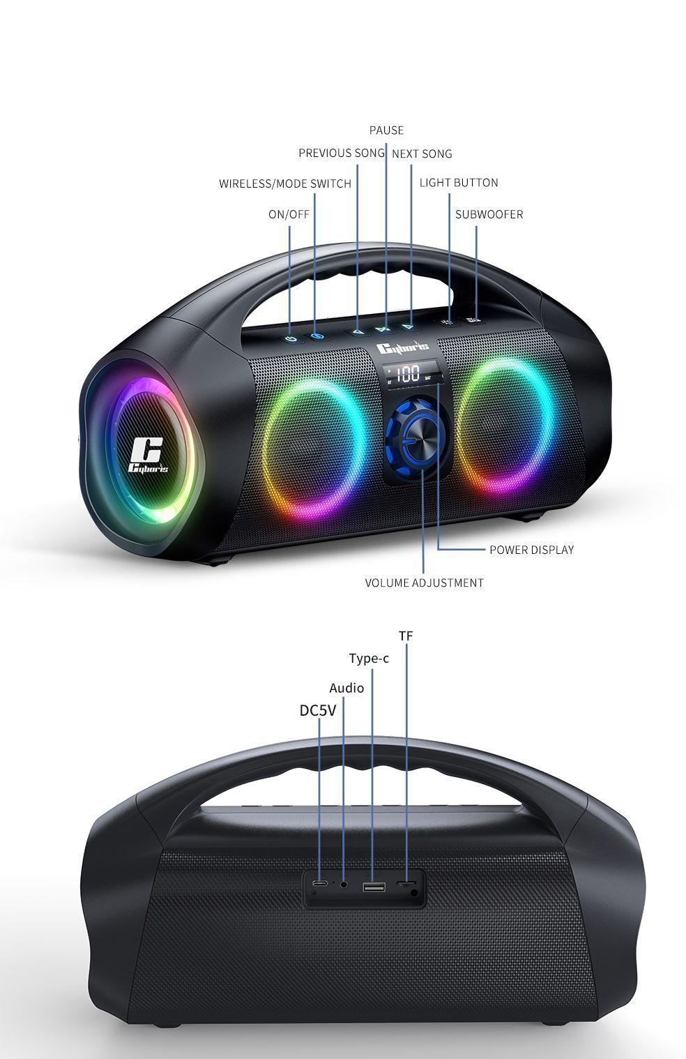 Parlante Karaoke Bluetooth Cyboris F29 120W-9