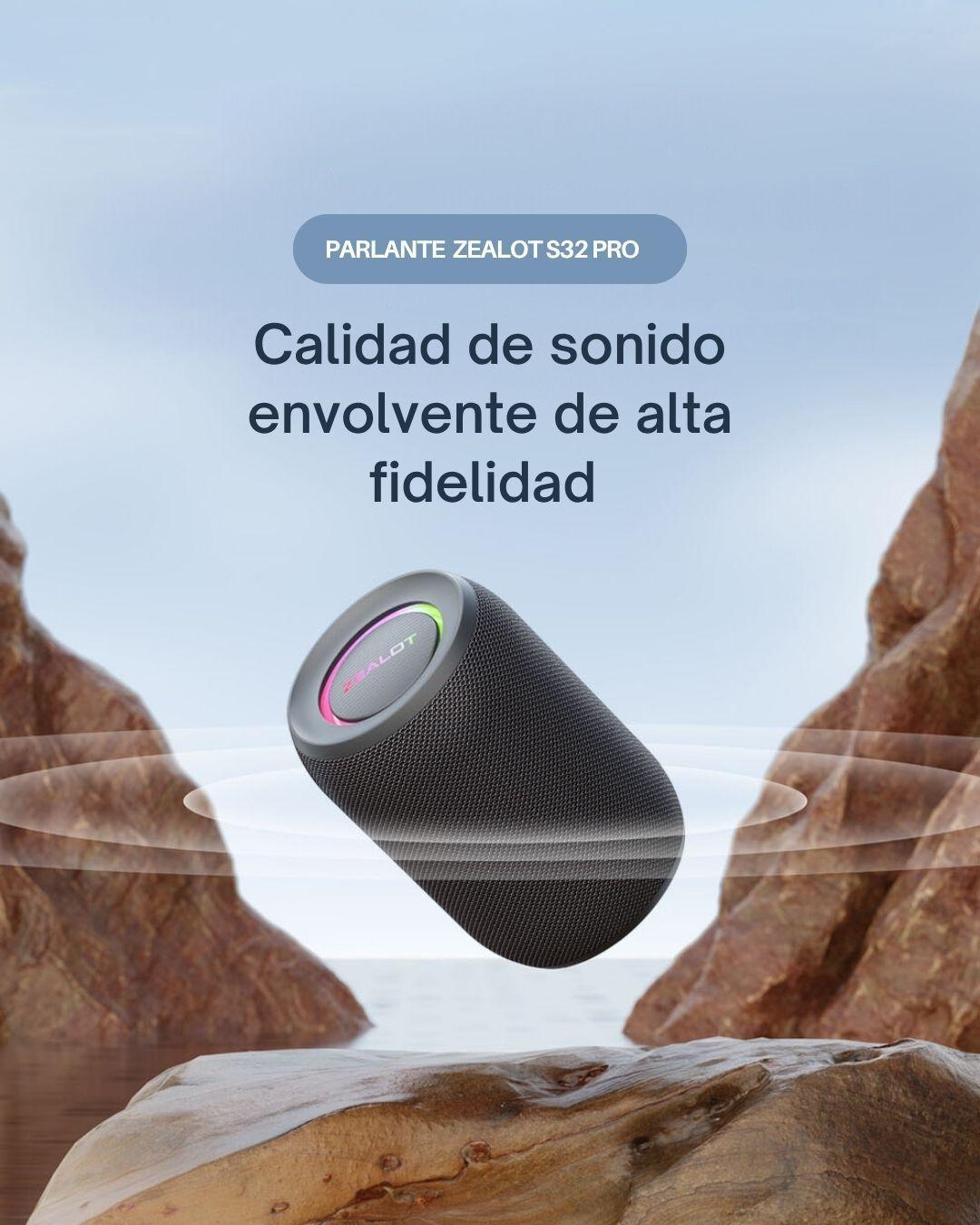 Parlante Bluetooth Zealot S32 Pro Sonido Potente y Compacto-3