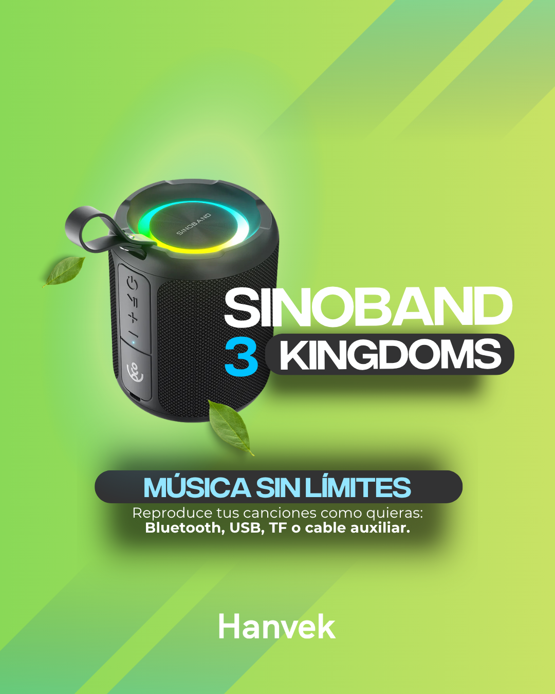 Parlante Bluetooth Sinoband 3 Kindoms-2