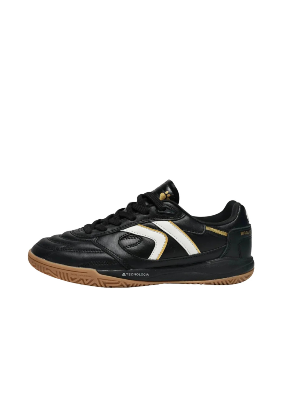 Zapatillas Futsal Negras de Cuero Modelo Bravo - Kelme -2