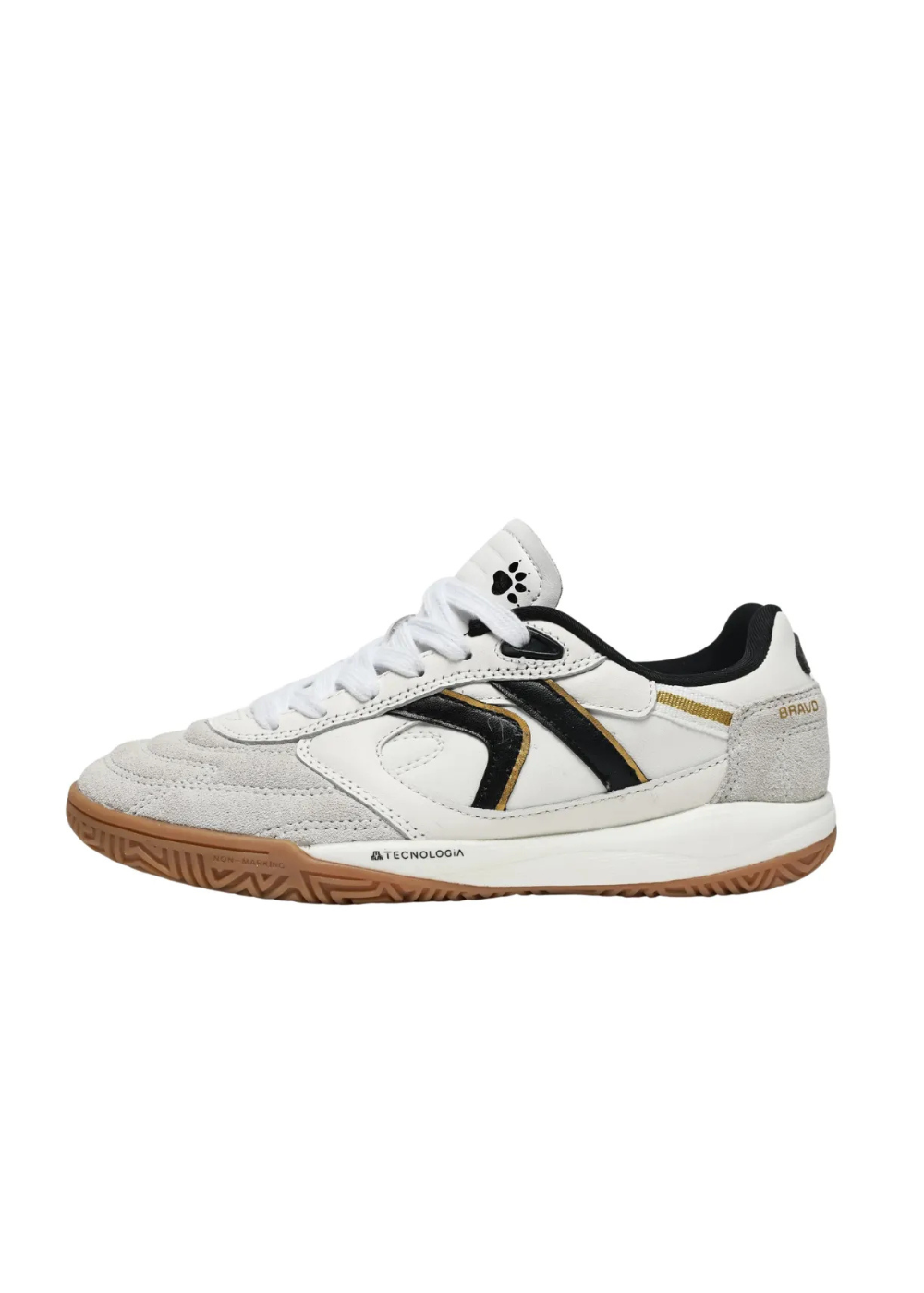 Zapatillas Futsal de Cuero Modelo Bravo color Blanco y Gris - Kelme-2