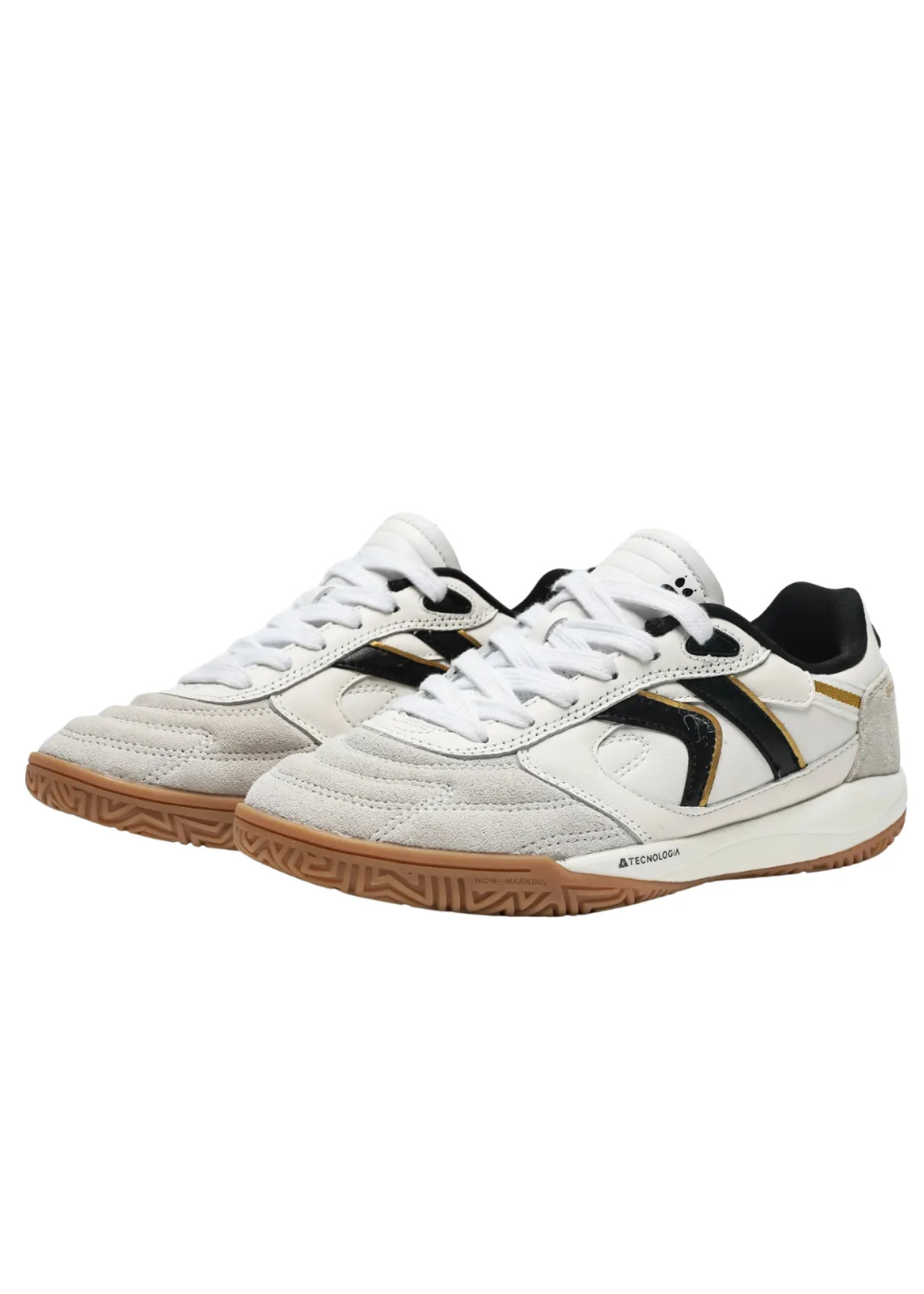 Zapatillas Futsal de Cuero Modelo Bravo color Blanco y Gris - Kelme-3