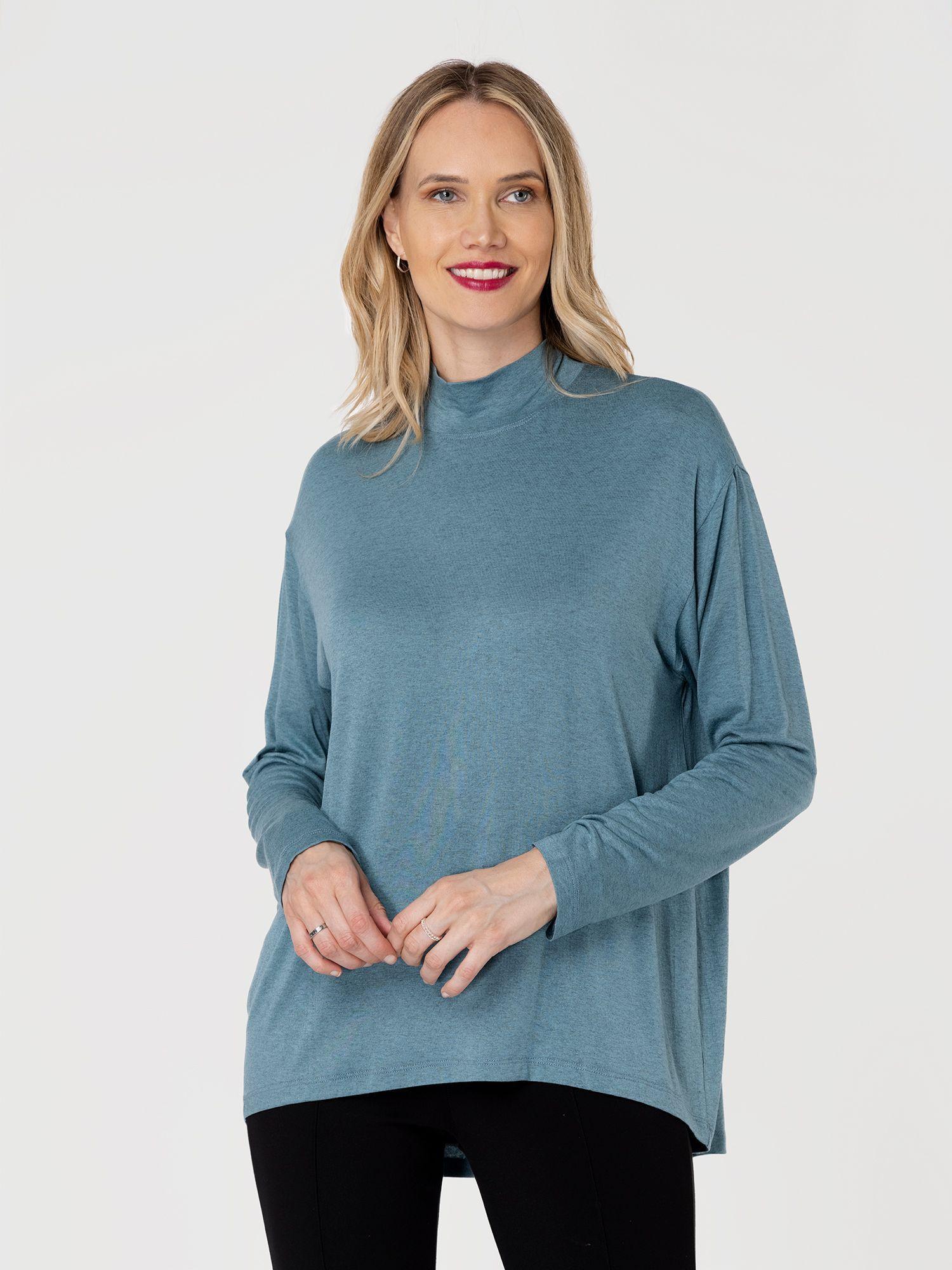 Polera Manga Larga Daisy Aqua Ludovica-0