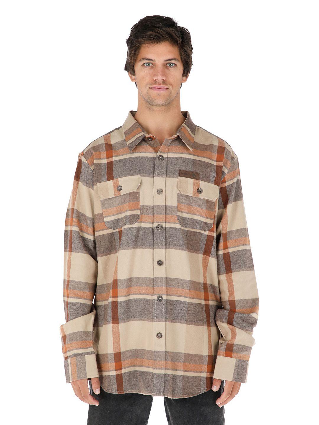 Camisa Corteza Cafe Hombre-0