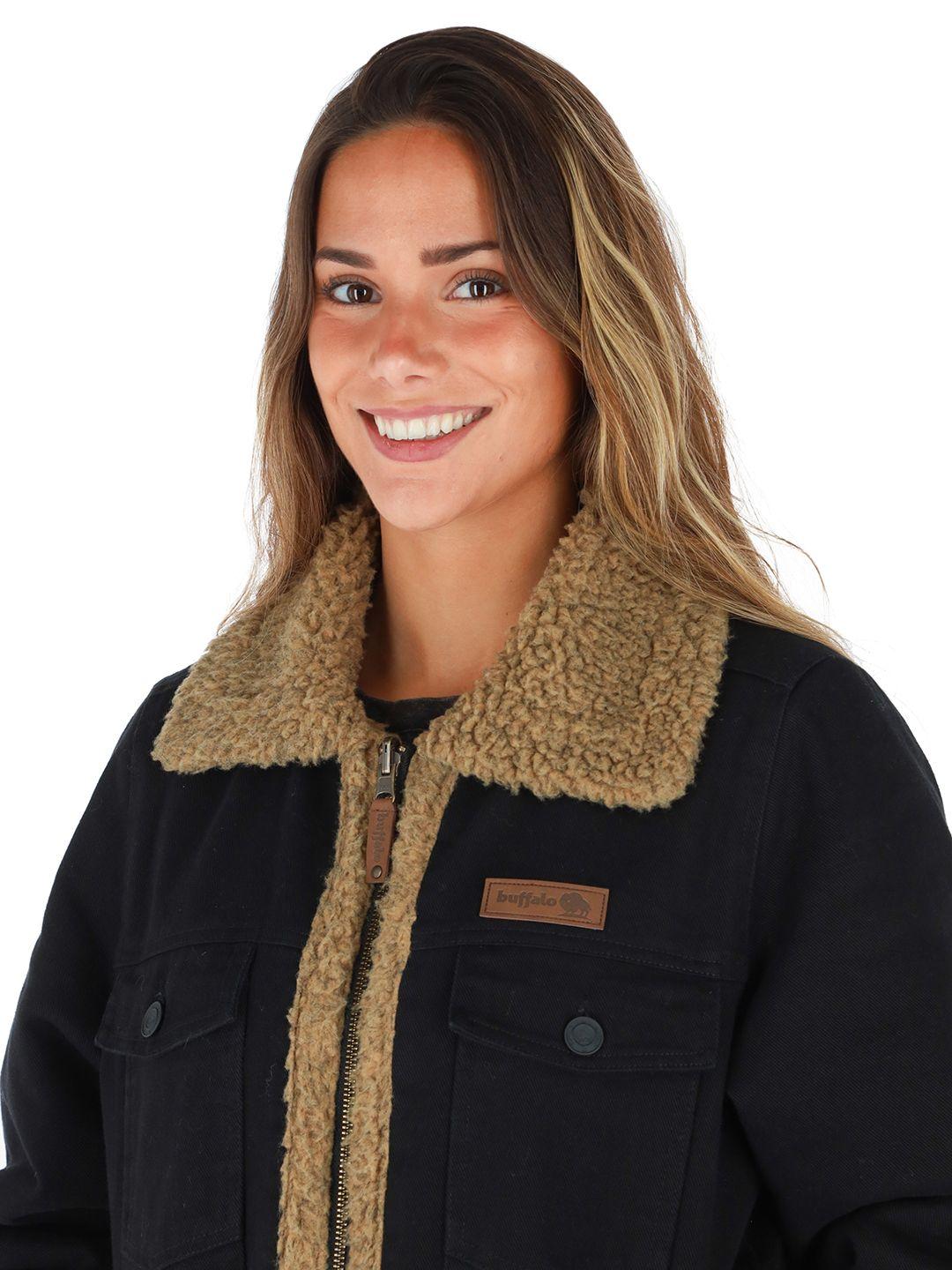 Chaqueta Jeans Reversible Turpis Negro Mujer-3