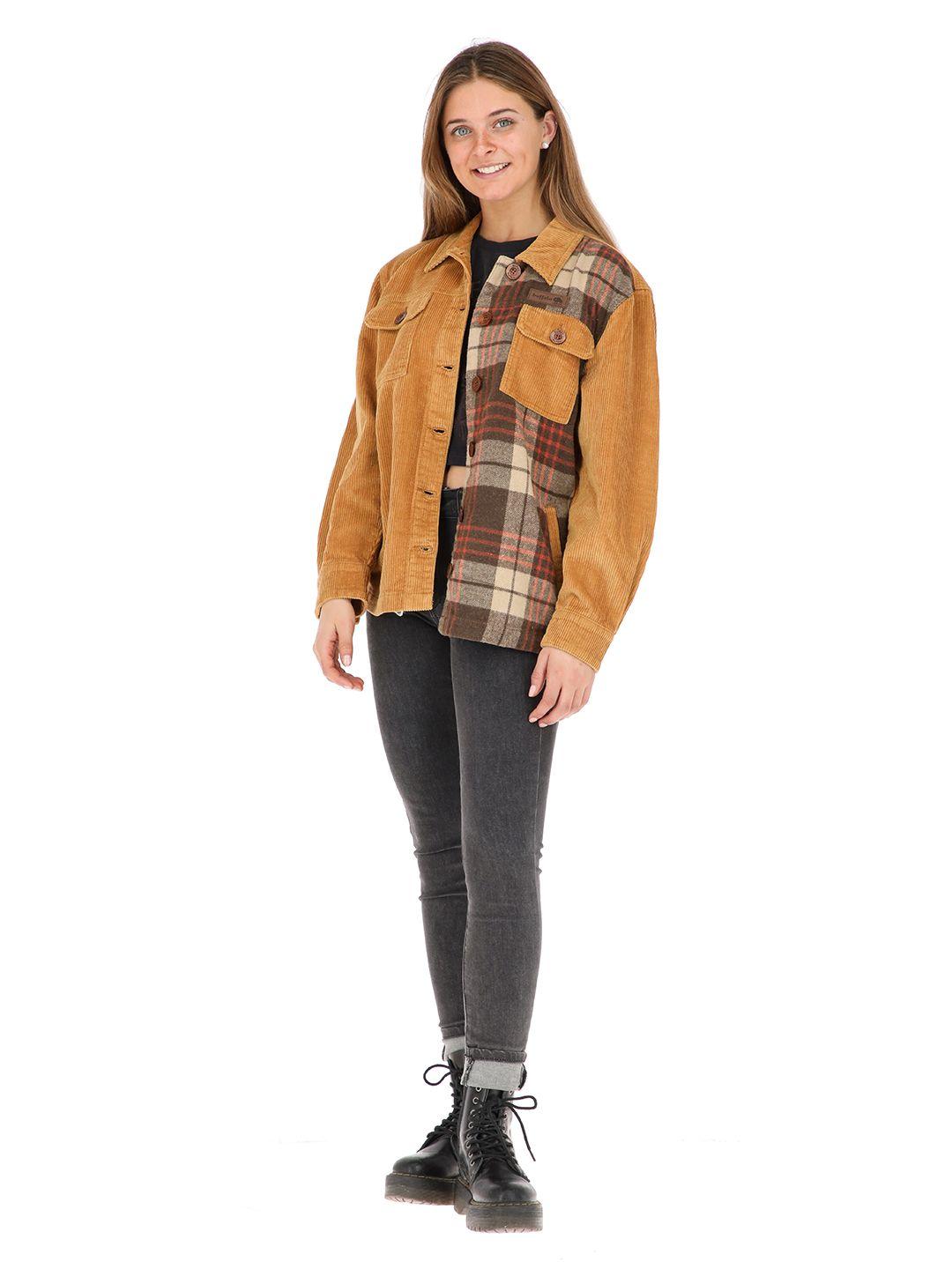 Chaqueta Mocho Mostaza Mujer-1