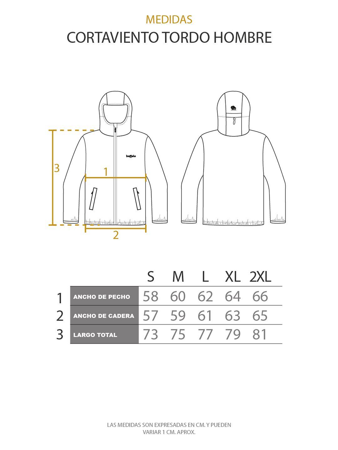 Cortaviento Tordo Hombre Buffalo-6