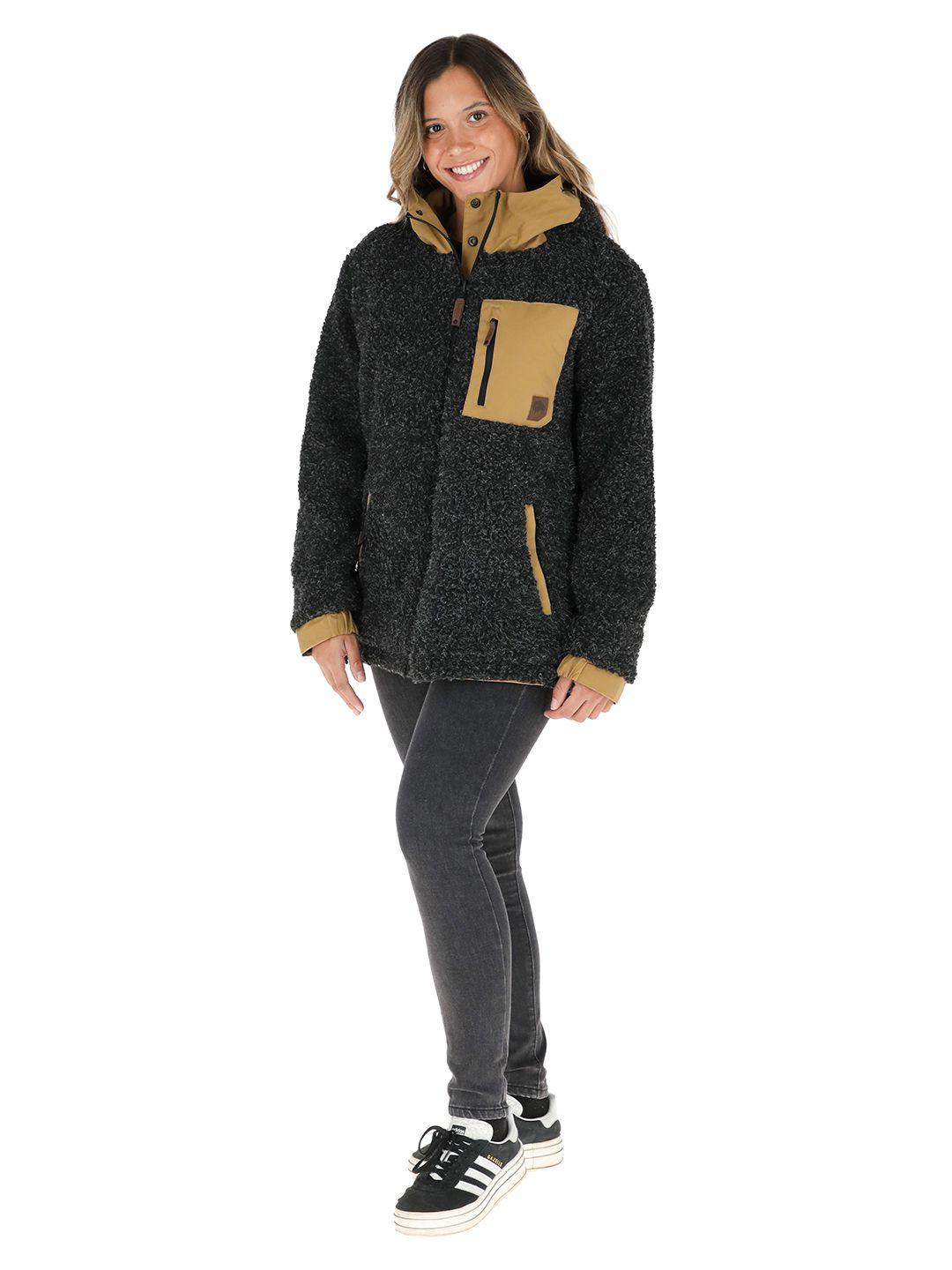 Chaqueta Tepu Mostaza - Negro Jaspeado Mujer-5
