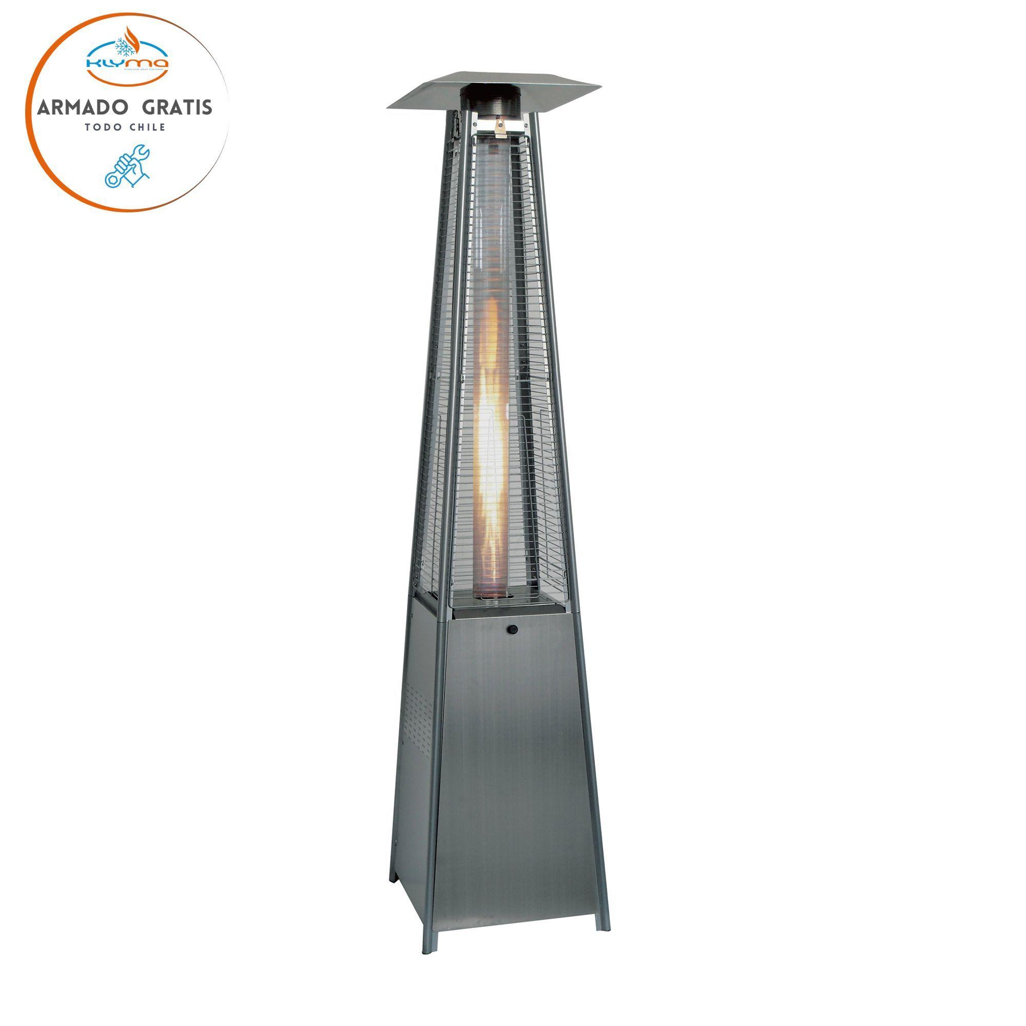 Estufa a Gas Exterior Terraza OBELISK Inox-3