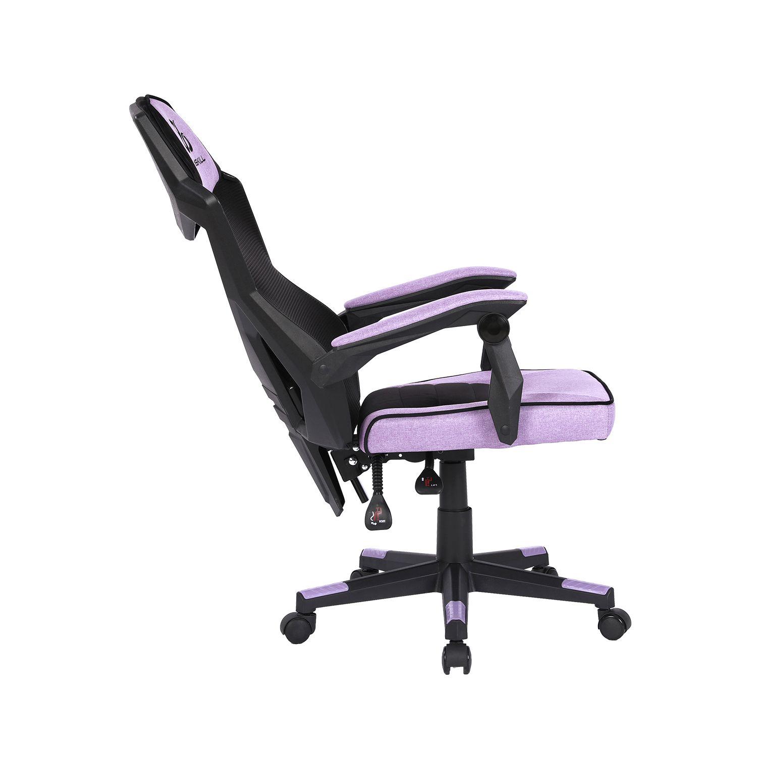 Silla Gamer Eros Ergonomica Malla Purpura-4
