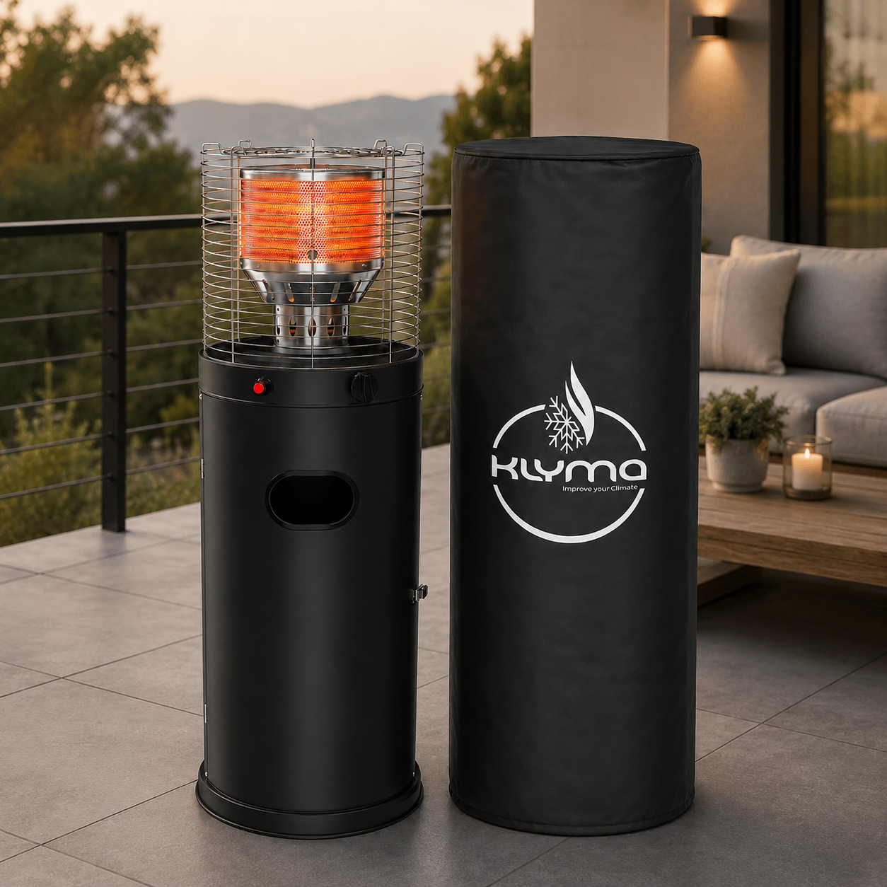 Estufa a Gas Exterior CILDRO LW Black 106 Funda-3